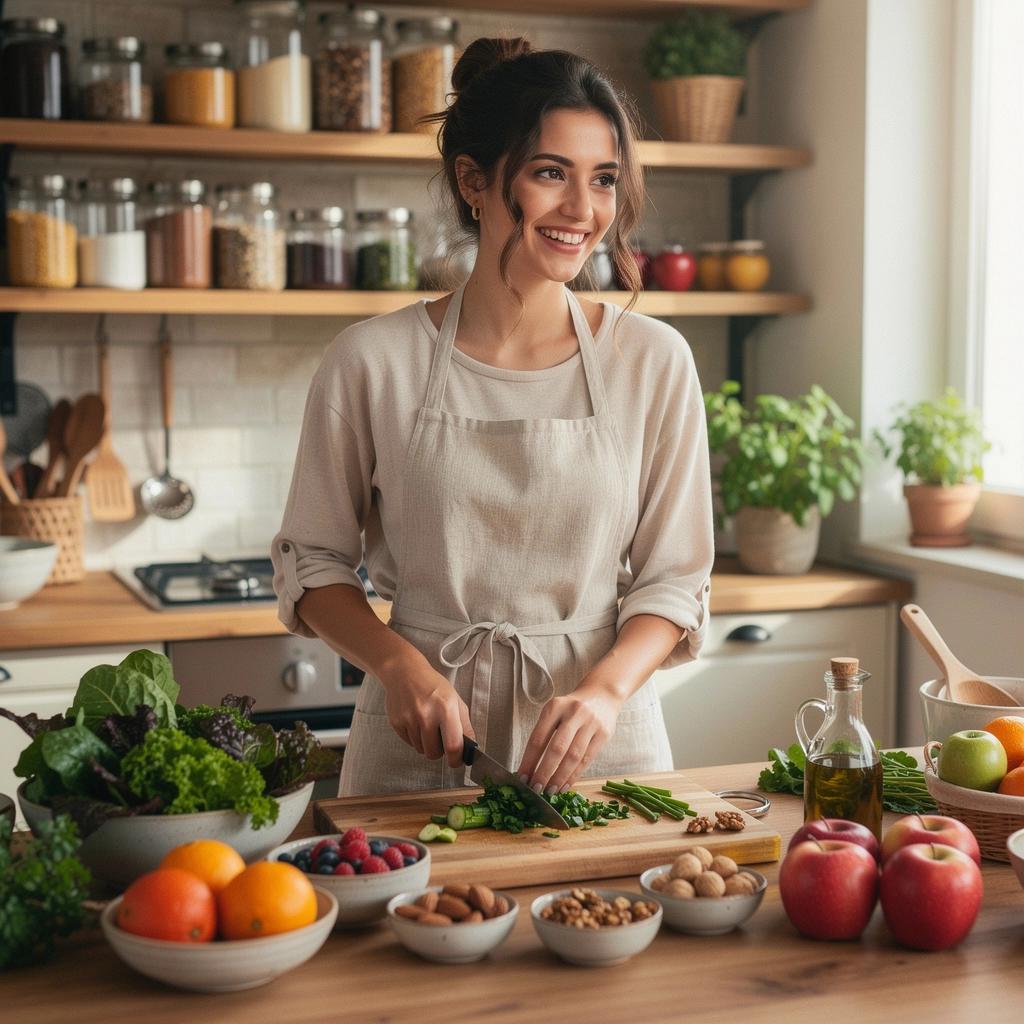 Una taza de té de hierbas con cúrcuma, rodeada de ingredientes naturales y frescos.